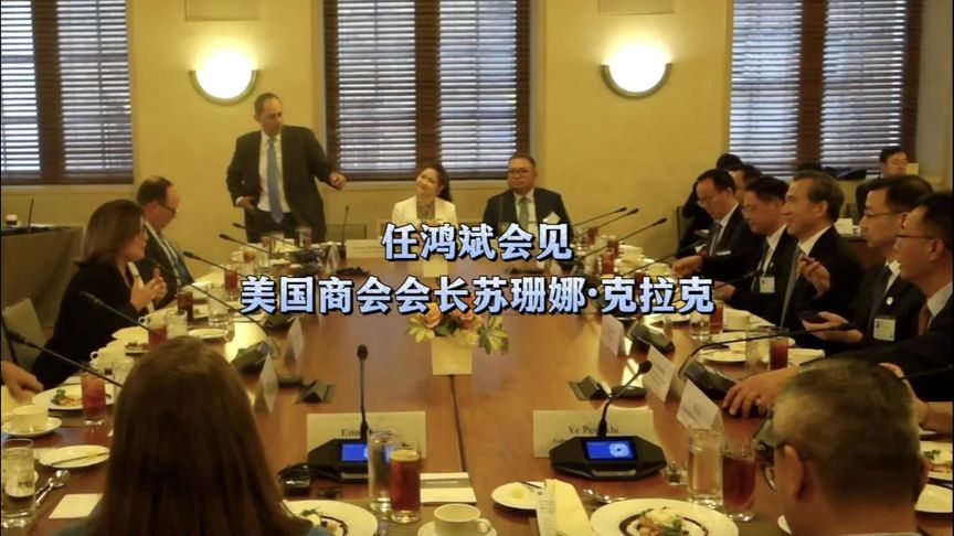 任鸿斌会见美国商会会长苏珊娜·克拉克