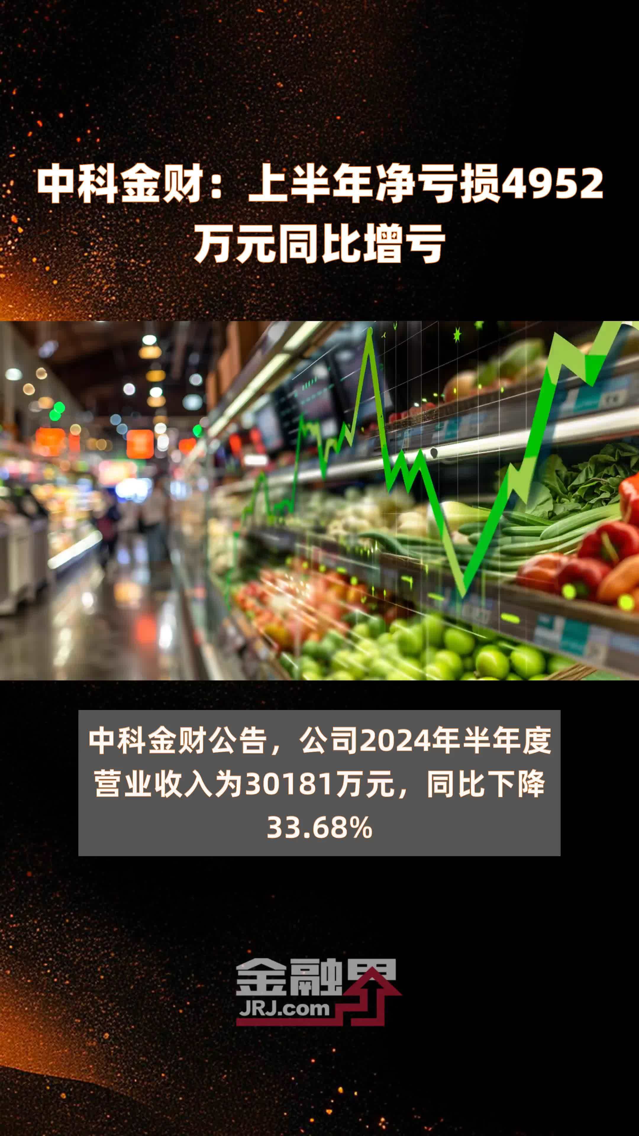 中科金财:上半年净亏损4952万元同比增亏