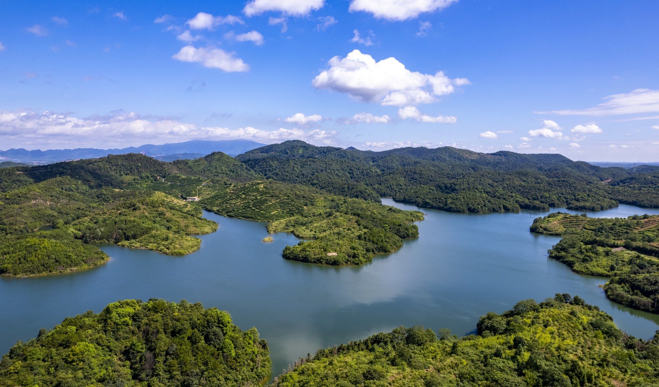 中江西山水库图片