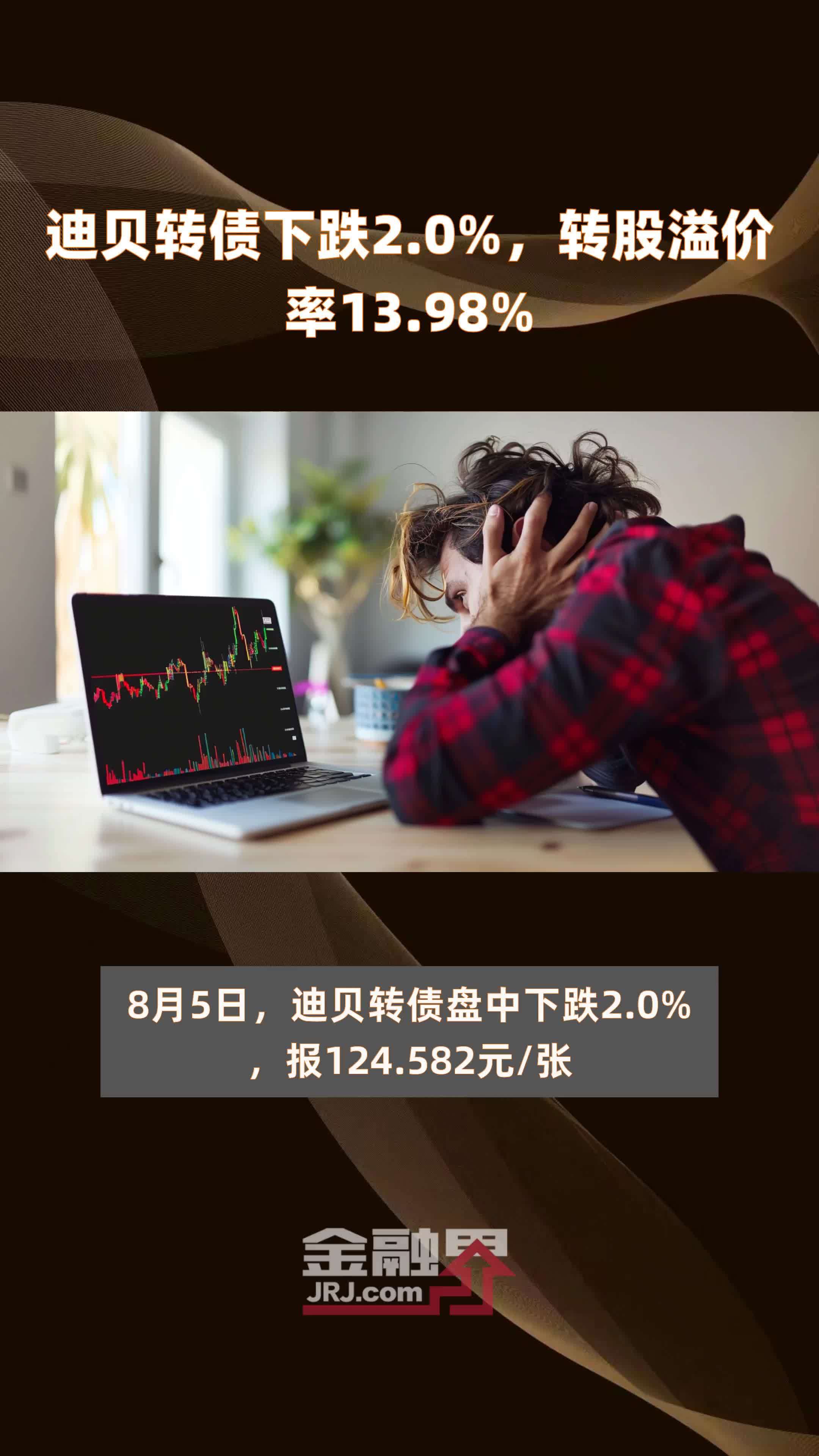 迪贝转债下跌2.0%，转股溢价率13.98% |快报