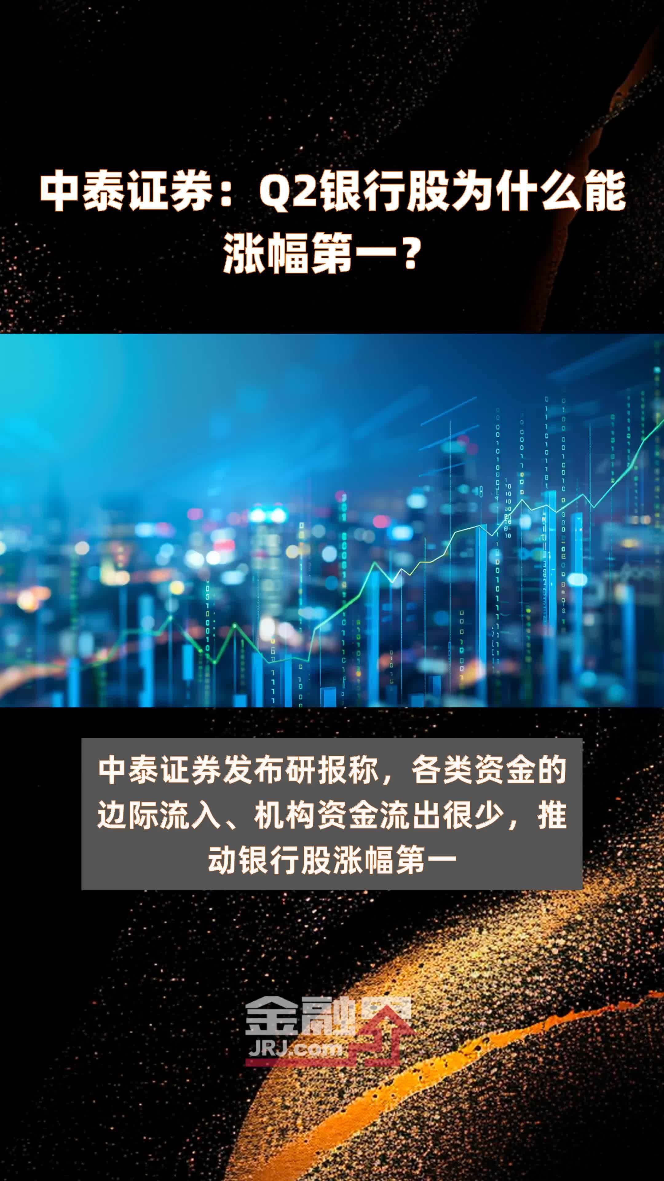 中泰证券:Q2银行股为什么能涨幅第一? |快报_凤凰网视频_凤凰网