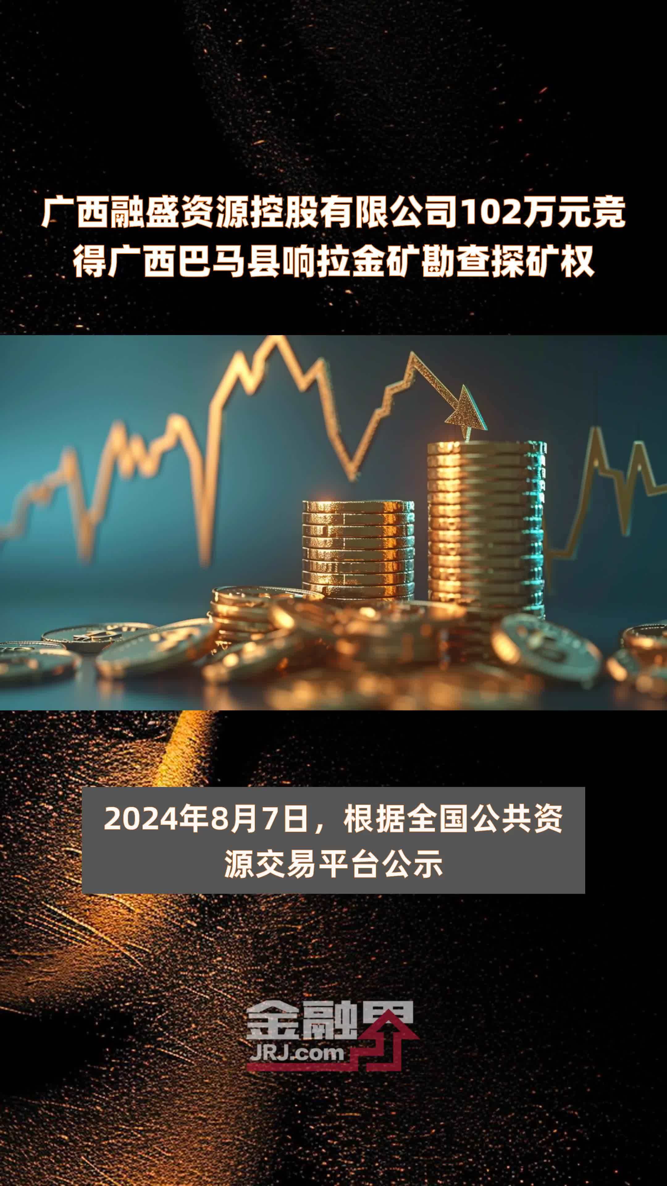 广西融盛资源控股有限公司102万元竞得广西巴马县响拉金矿勘查探矿权 |快报