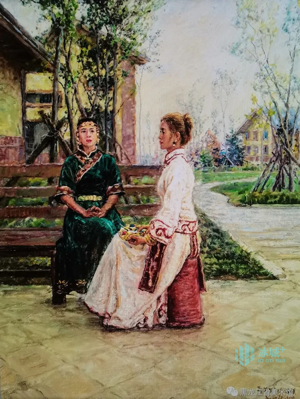 薛智国 《赫哲族姑娘》 油画