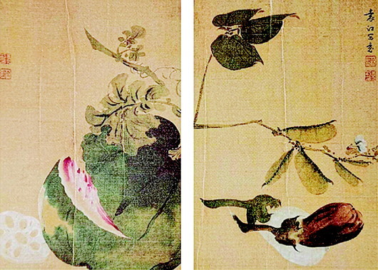 清&middot;袁江 《写生蔬果图》