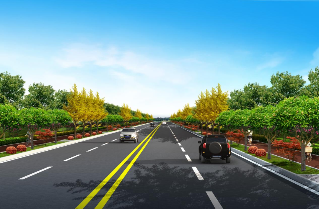 图为兰尚路（正阳大道-兰池二路）市政工程效果图