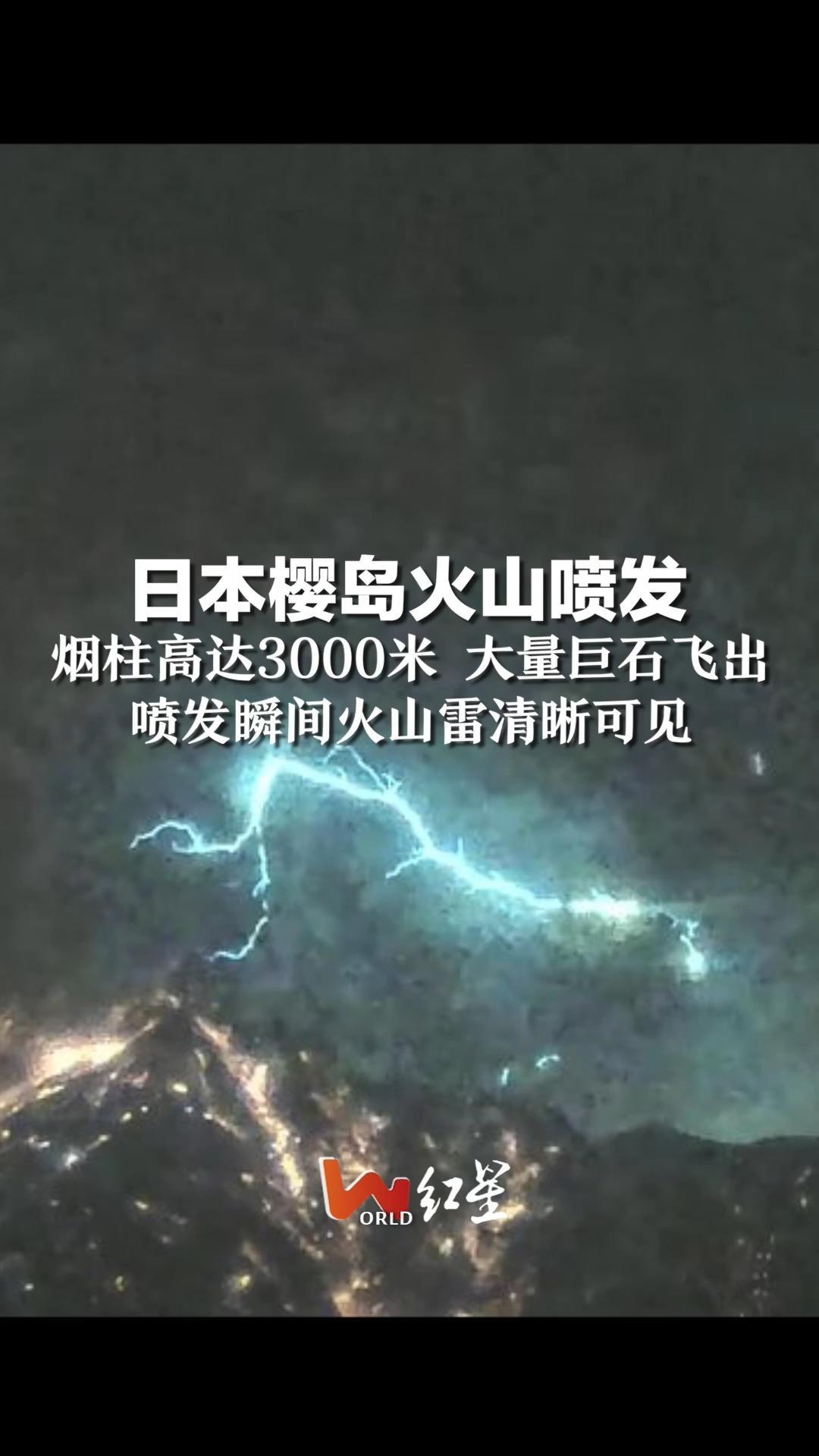 樱岛火山喷发图片