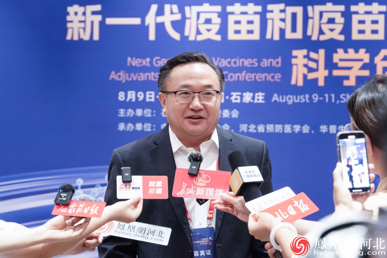 华普生物技术（河北）股份有限公司全球研发总裁王辛中接受采访（李卓然摄）