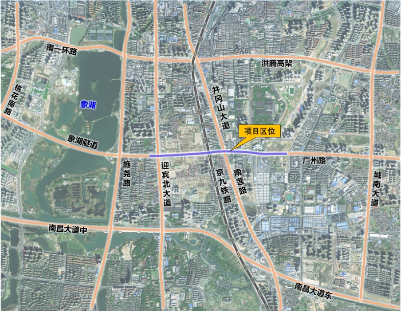 隧道区位图 图自南昌市自然资源局