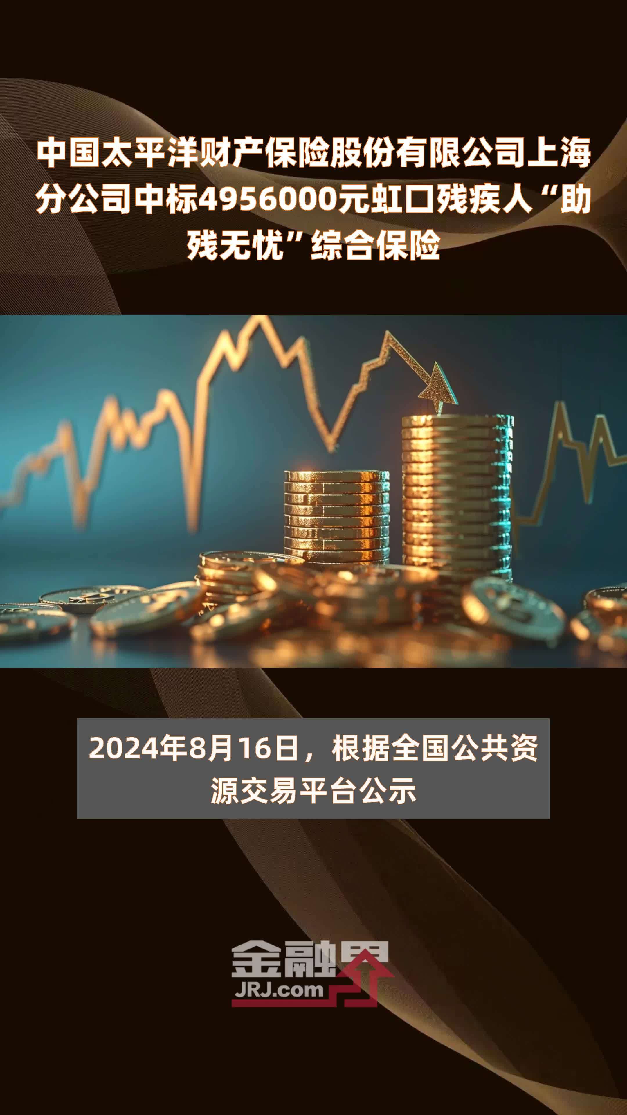 中国太平洋财产保险股份有限公司上海分公司中标4956000元虹口残疾人“助残无忧”综合保险 |快报