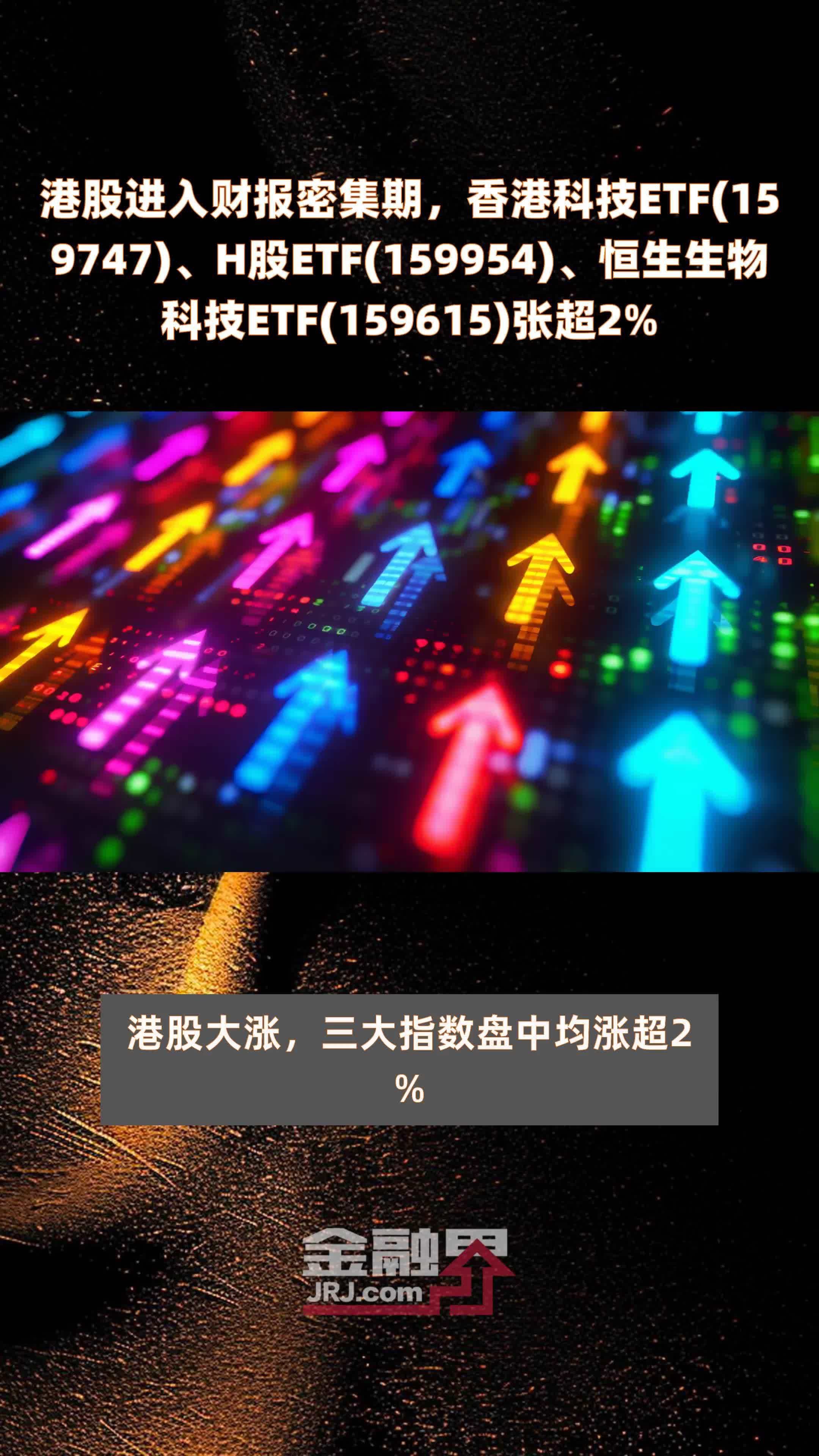 港股进入财报密集期，香港科技ETF(159747)、H股ETF(159954)、恒生生物科技ETF(159615)张超2% |快报