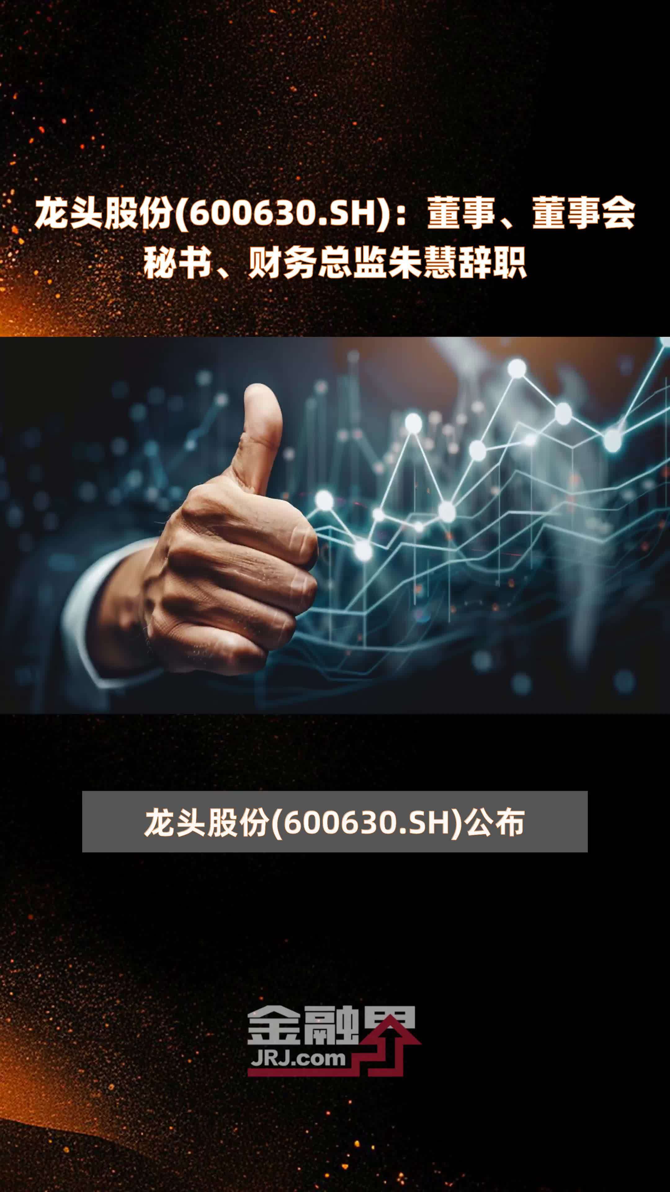 龙头股份(600630.SH)：董事、董事会秘书、财务总监朱慧辞职 |快报