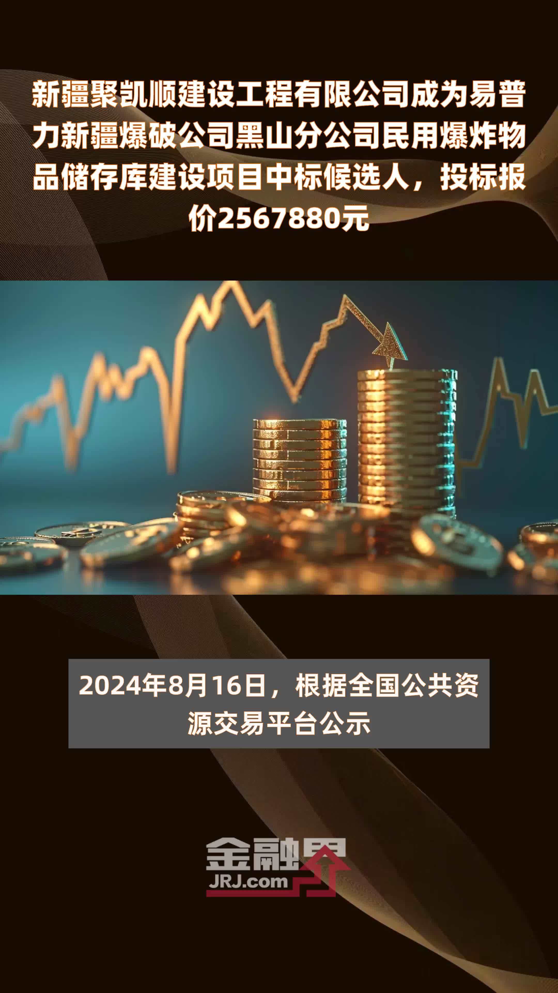 新疆聚凯顺建设工程有限公司成为易普力新疆爆破公司黑山分公司民用爆炸物品储存库建设项目中标候选人，投标报价2567880元 |快报