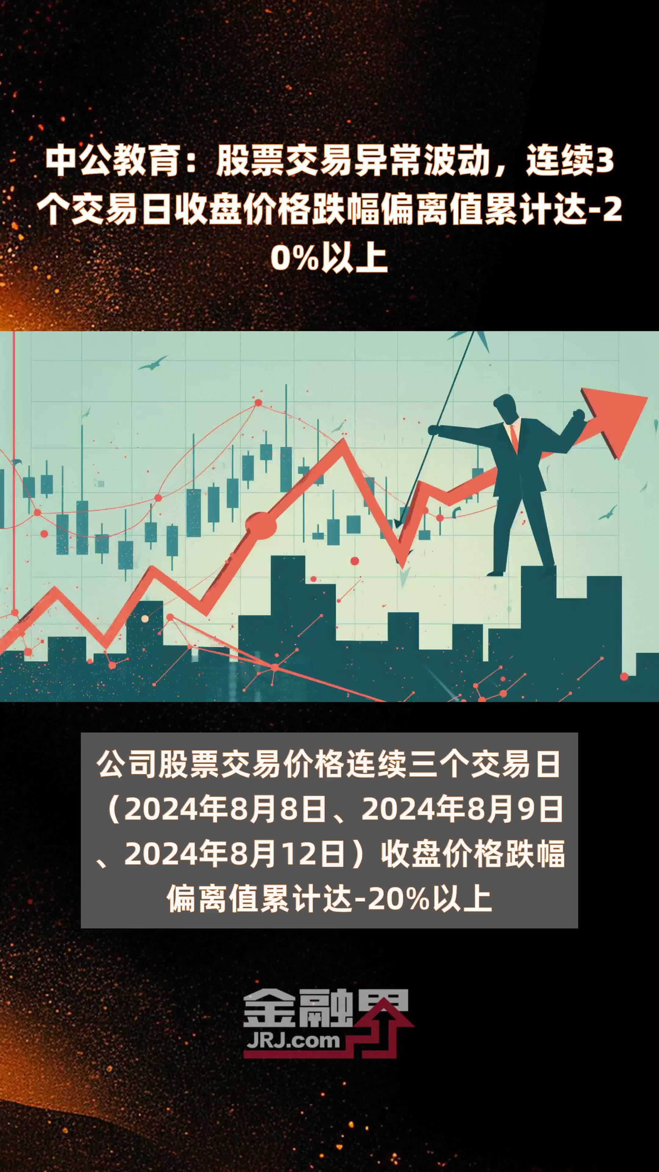 中公教育:股票交易异常波动,连续3个交易日收盘价格跌幅偏离值累计达
