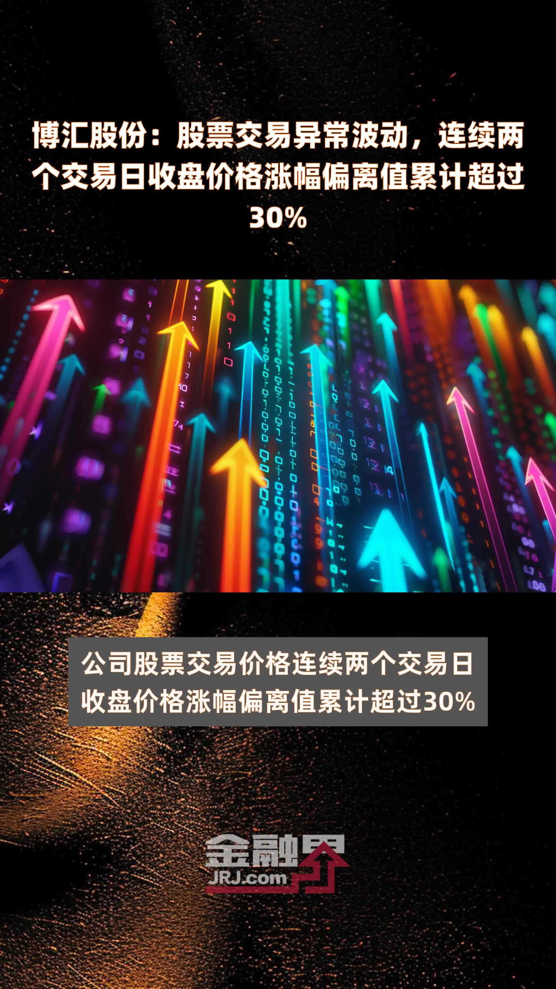 博汇股份：股票交易异常波动，连续两个交易日收盘价格涨幅偏离值累计超过30% |快报