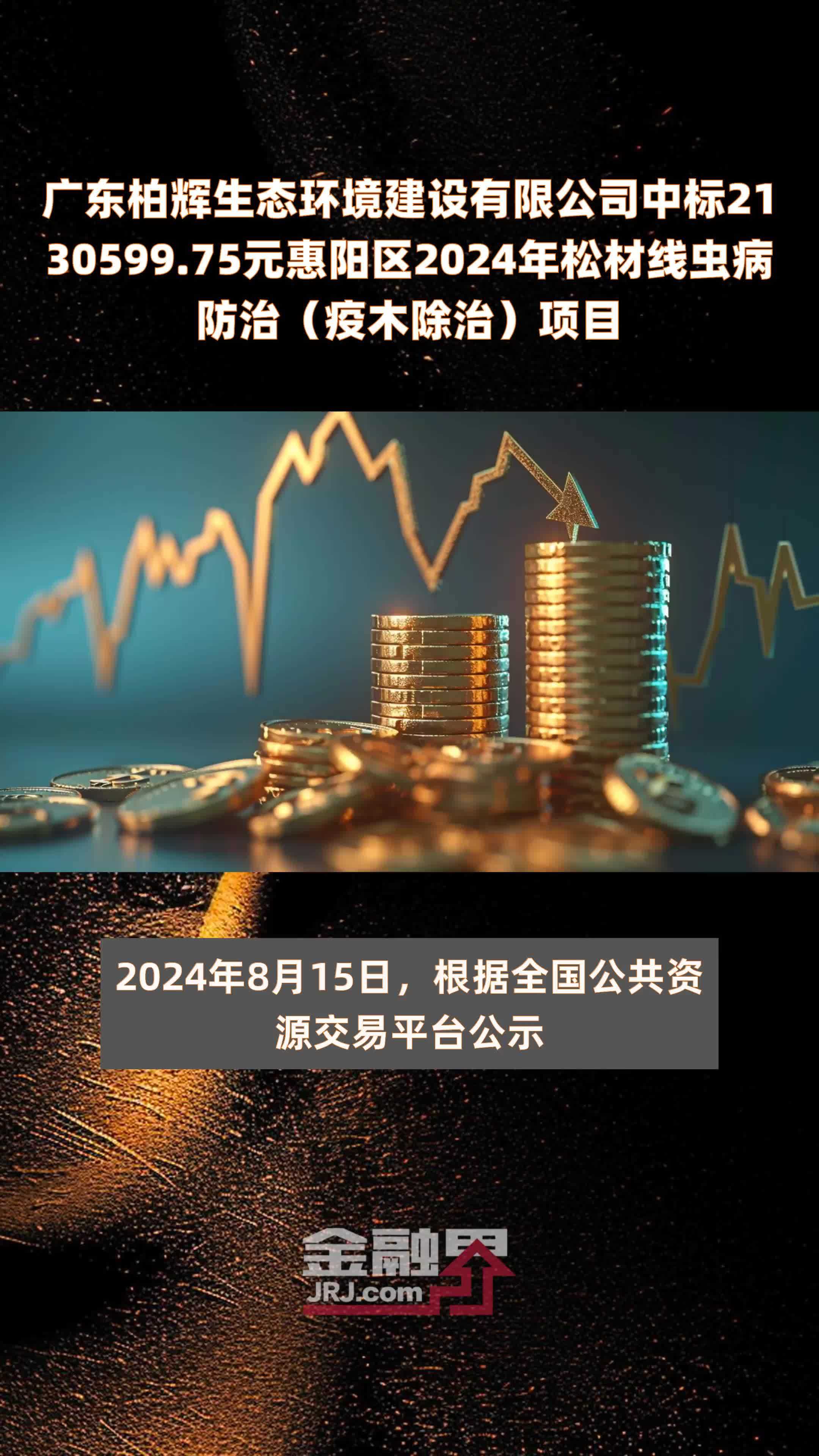 广东柏辉生态环境建设有限公司中标2130599.75元惠阳区2024年松材线虫病防治（疫木除治）项目 |快报