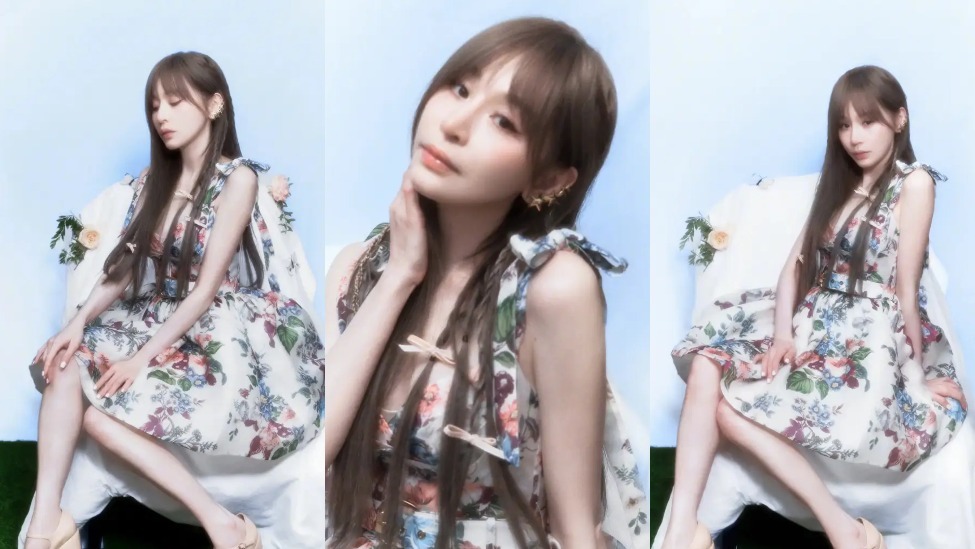 王心凌穿碎花裙似田园少女 笑容甜美双腿修长封面图