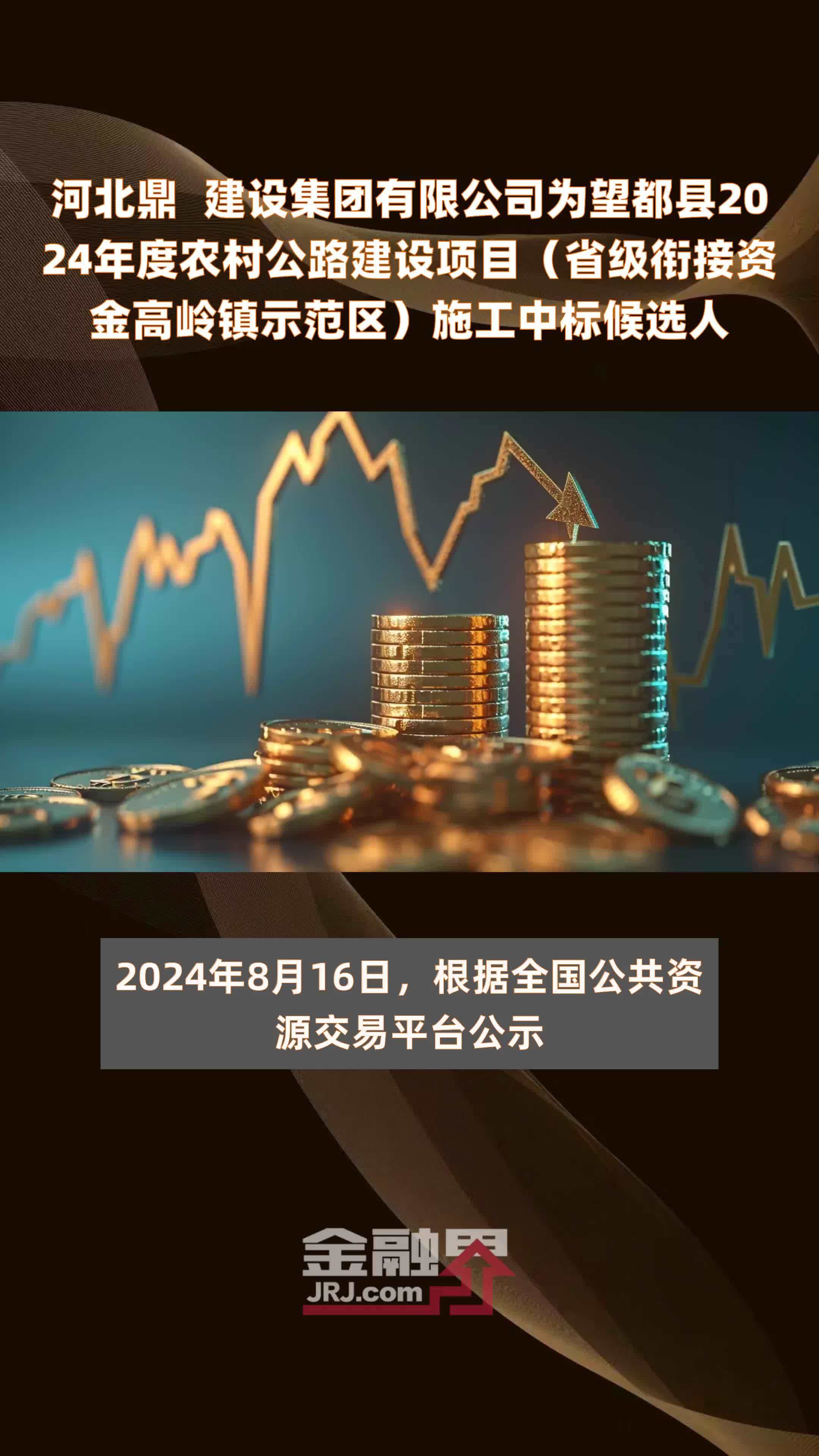 河北鼎峯建设集团有限公司为望都县2024年度农村公路建设项目（省级衔接资金高岭镇示范区）施工中标候选人 |快报