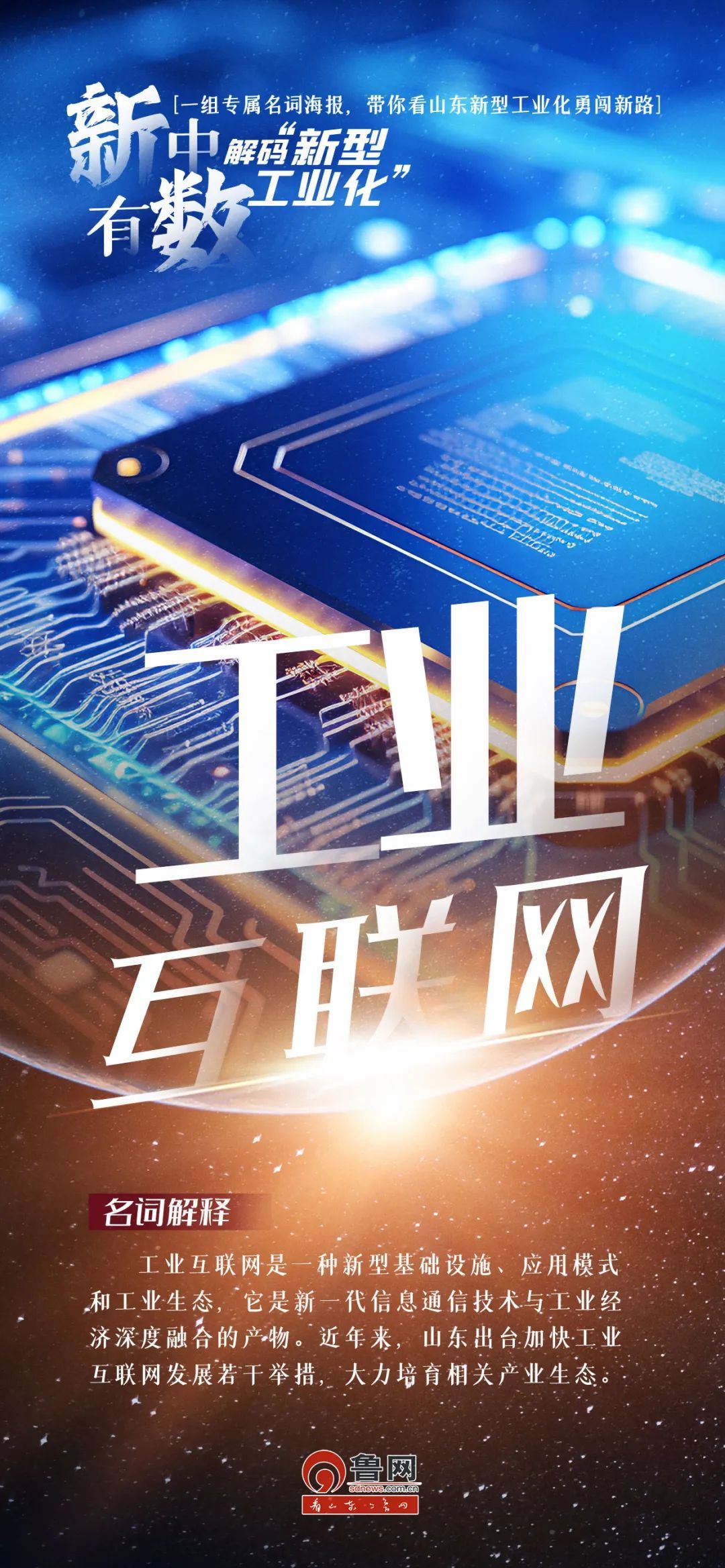 一组专属名词海报，带你看山东新型工业化勇闯新路#新中有数山东工业上大分#