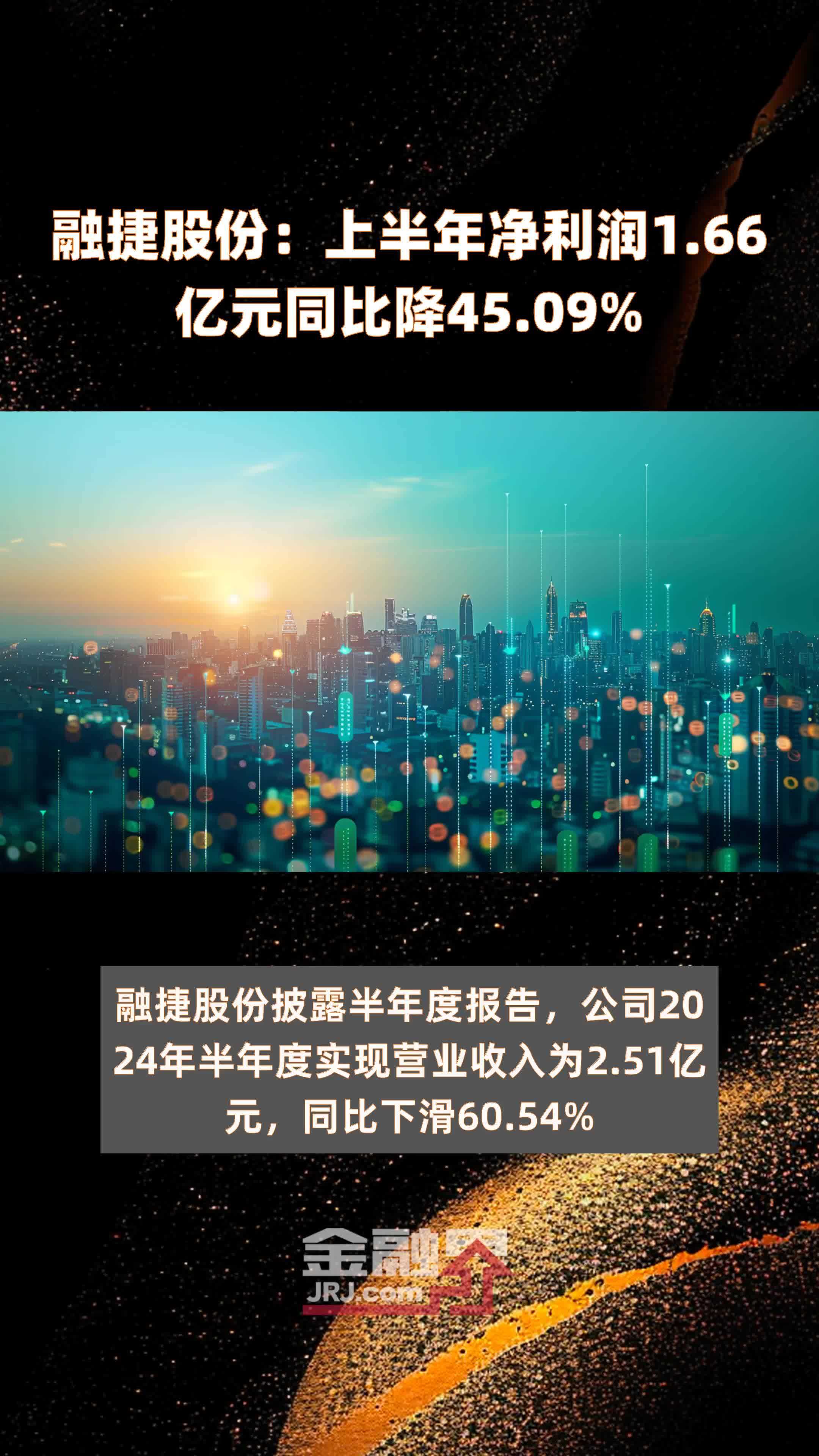 融捷股份：上半年净利润1.66亿元同比降45.09% |快报