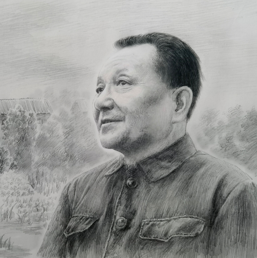 邓小平同志肖像画。