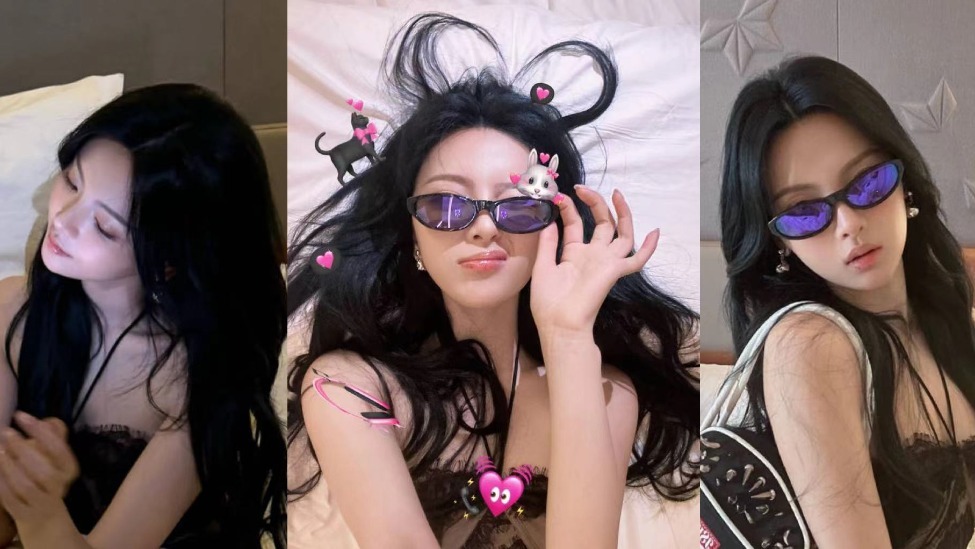 杨超越穿吊带晒日常照 撇嘴戴墨镜非常可爱封面图