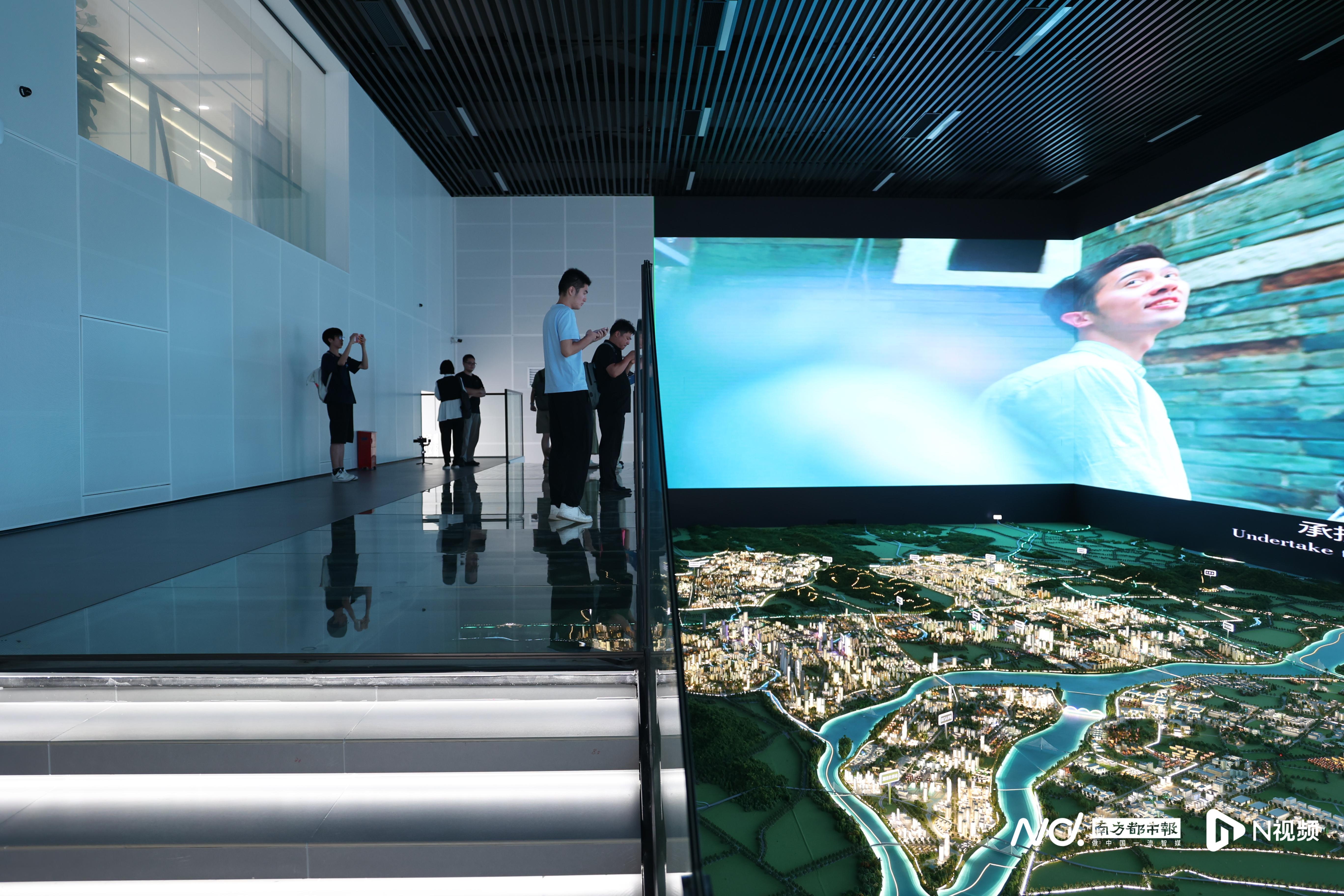 产业之核板块中的电子沙盘直观展现了蓬江区