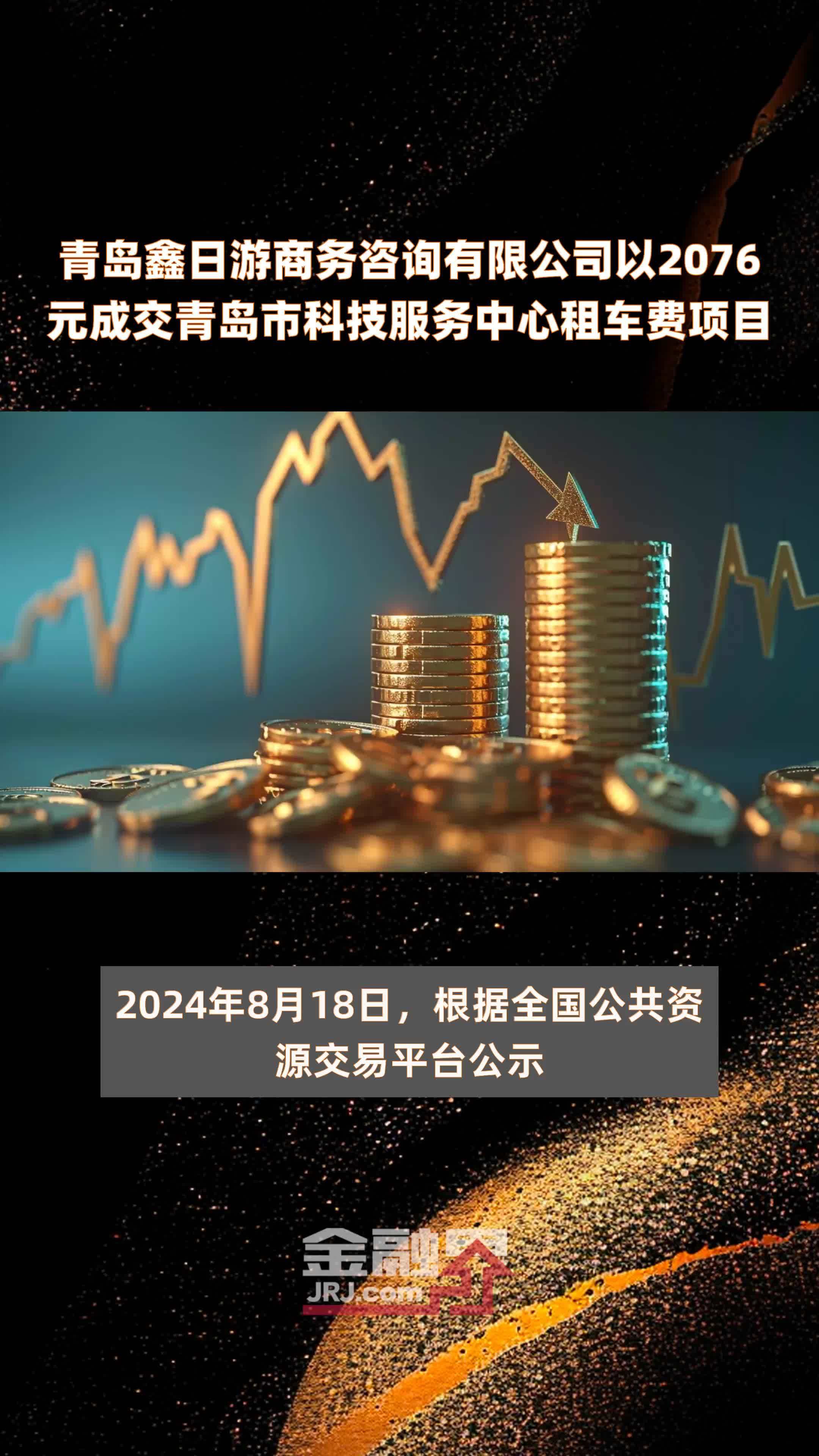 青岛鑫日游商务咨询有限公司以2076元成交青岛市科技服务中心租车费