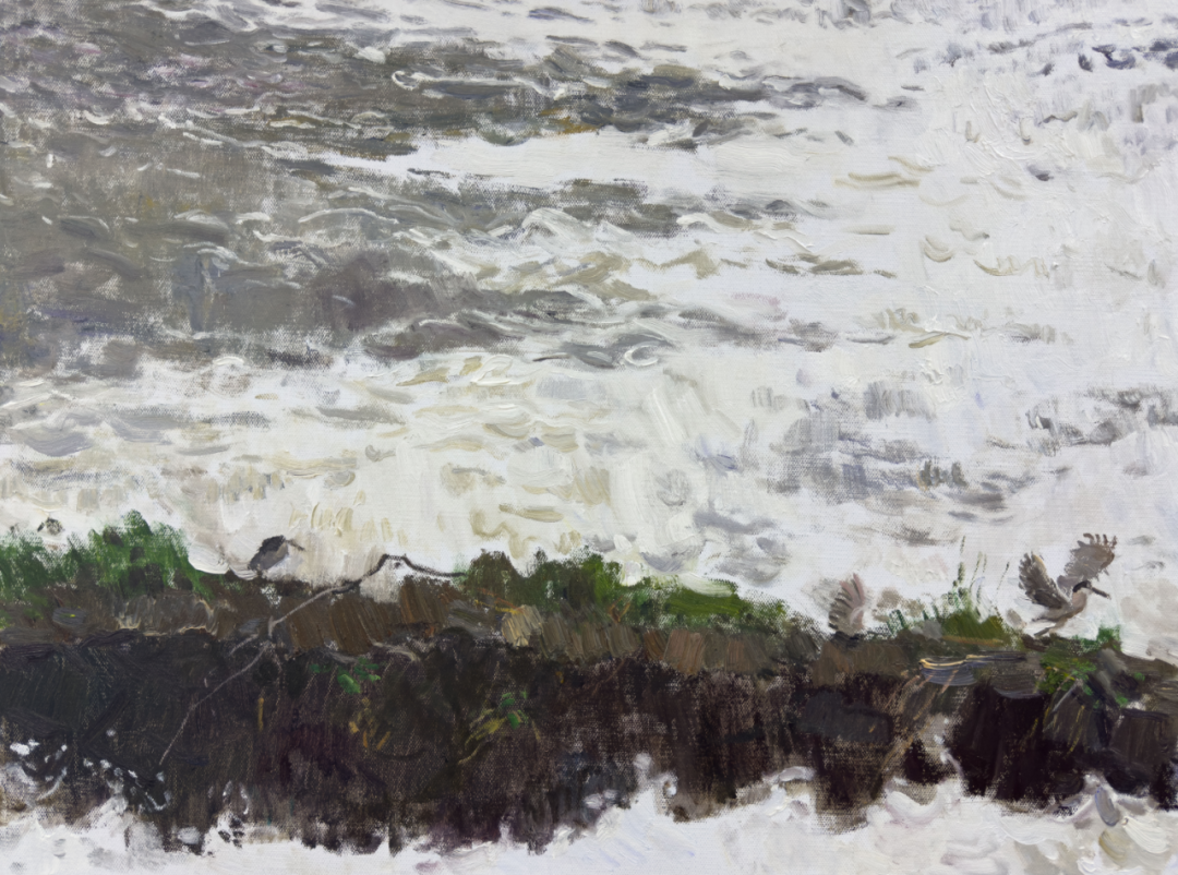 《古堰烟波》布面油画 80&times;60cm 2024