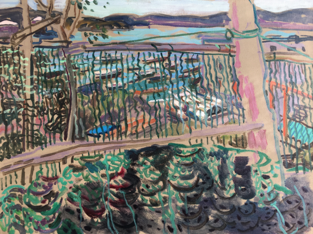 《优雅的靖子港》布面油画 80&times;60cm 2017