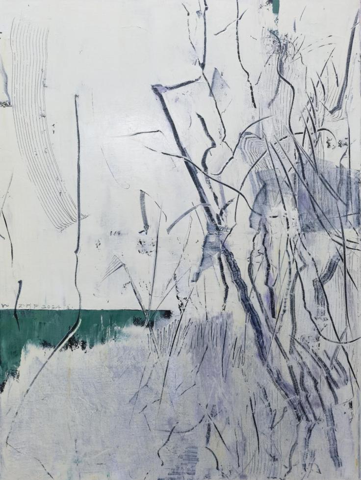 文祯非《界-系列A007》80X60㎝ 油画 2024年