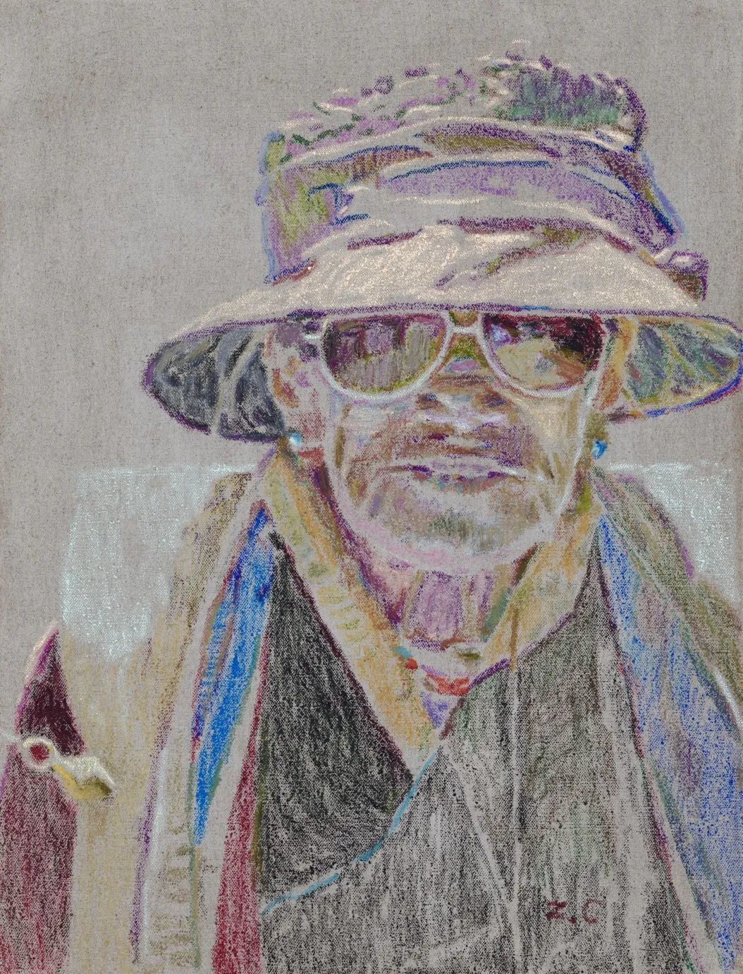 《我在高原遇见你-1》布面油画棒 65&times;50cm 2017