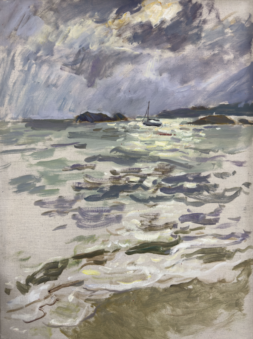 《神圣的光》 布面油画 80&times;60cm 2017