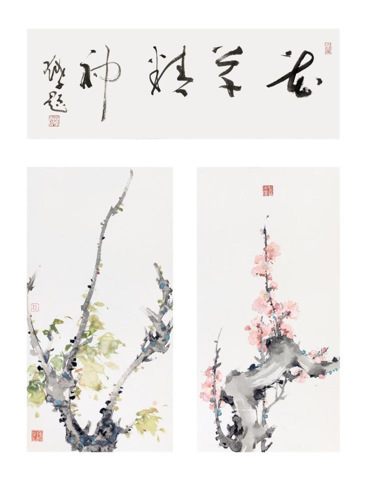 杜雪之《花草精神》91cm69cm纸本设色2024年