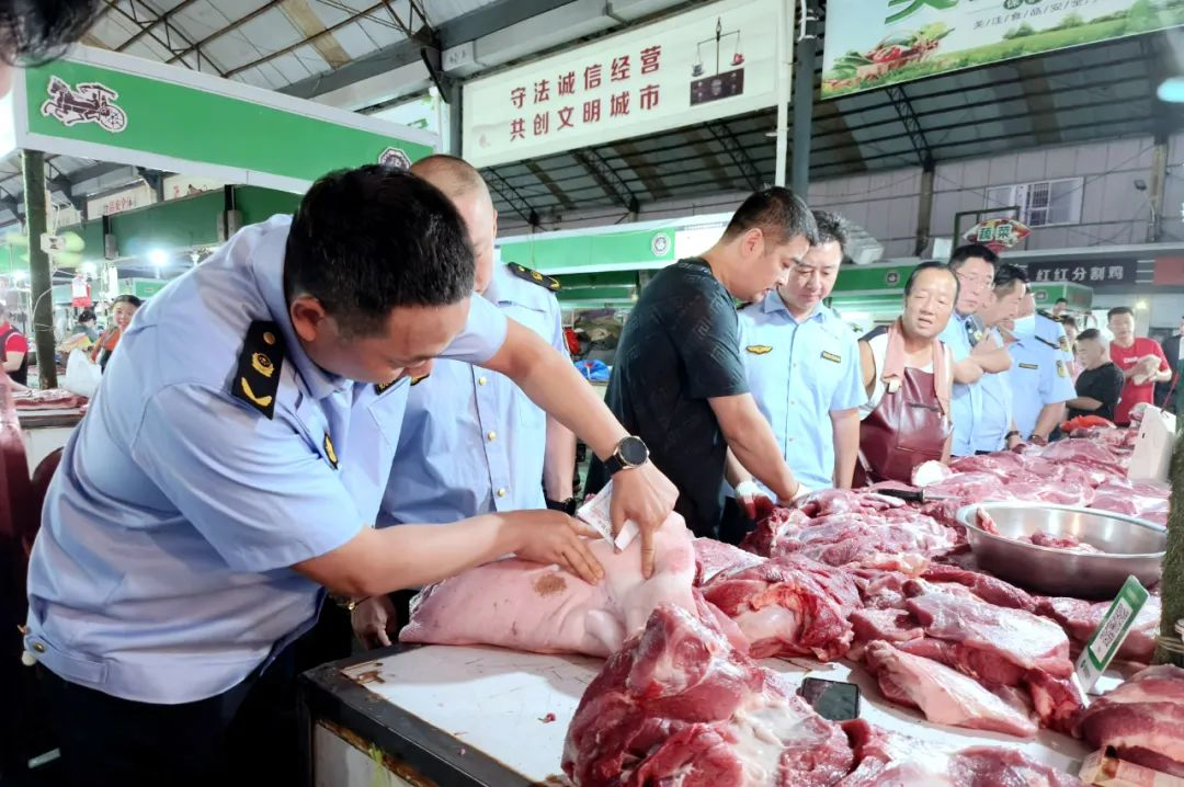 沛县开展猪肉市场突击夜查行动