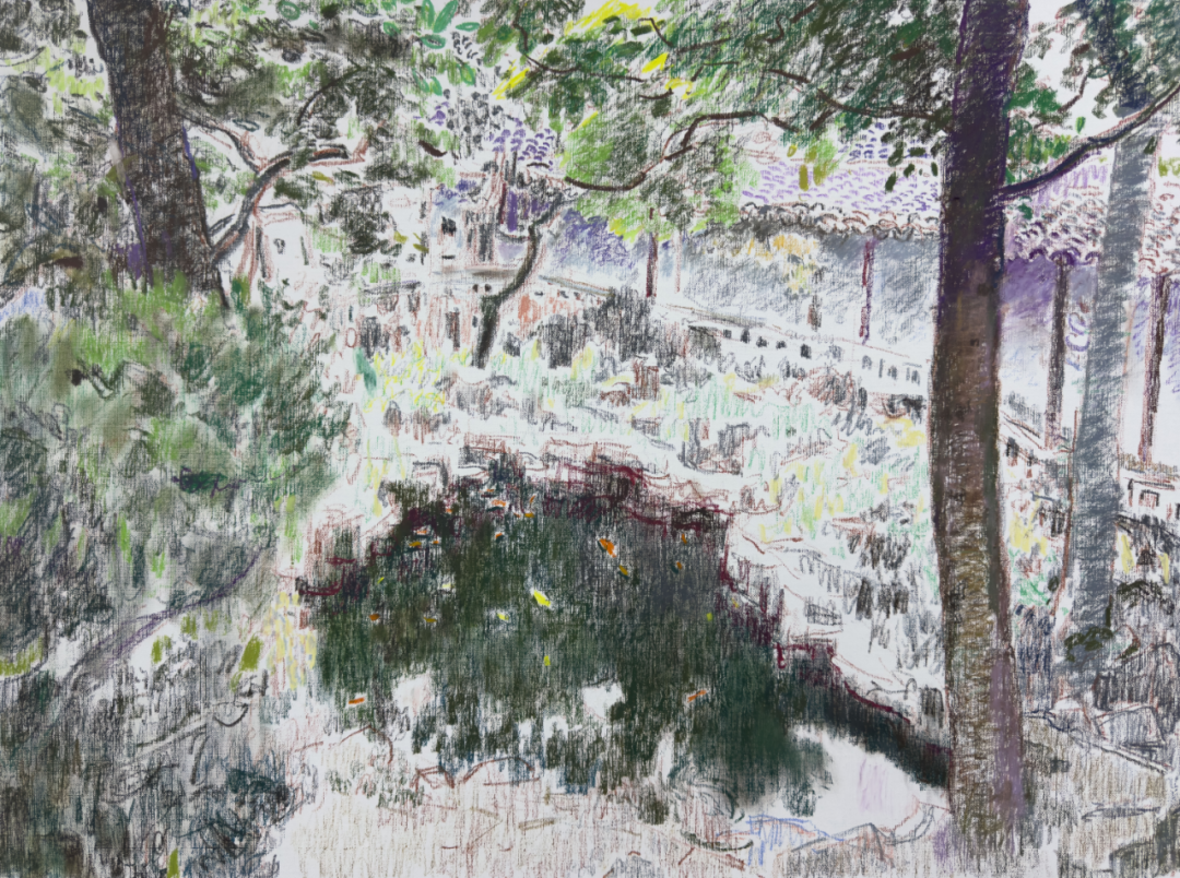 《潭水静深》布面油画 80&times;60cm 2024