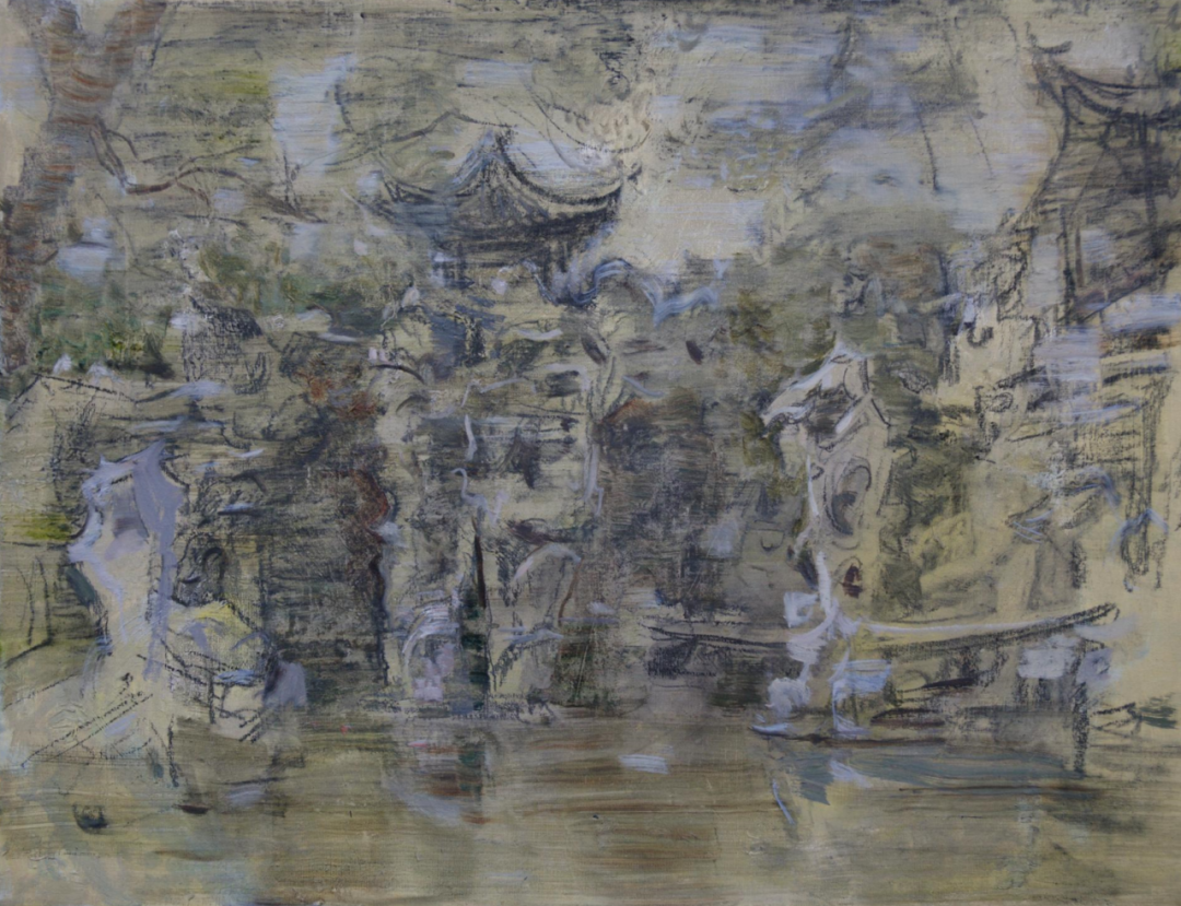 《神秘狮子林》布面油画 65&times;50cm 2012
