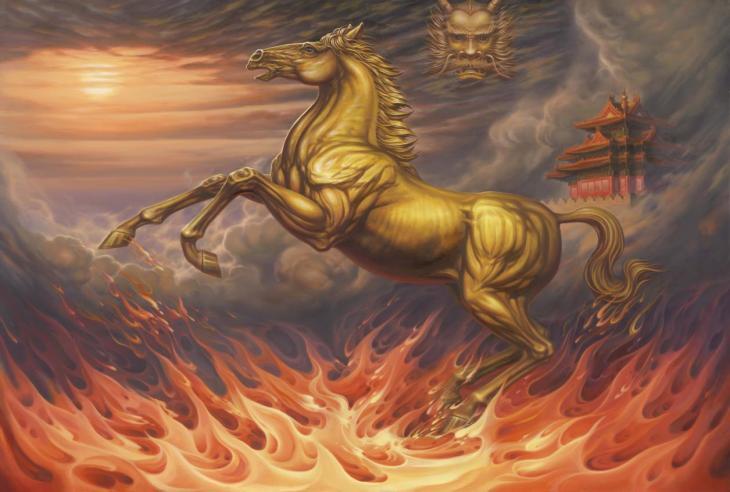 吴欢《龙马精神》119cmx80cm布面油彩2008年