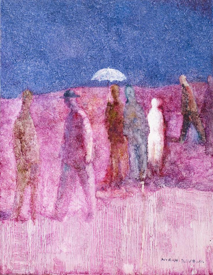 韩世骅《散步 N0.1》布面油画 70x90cm 2018