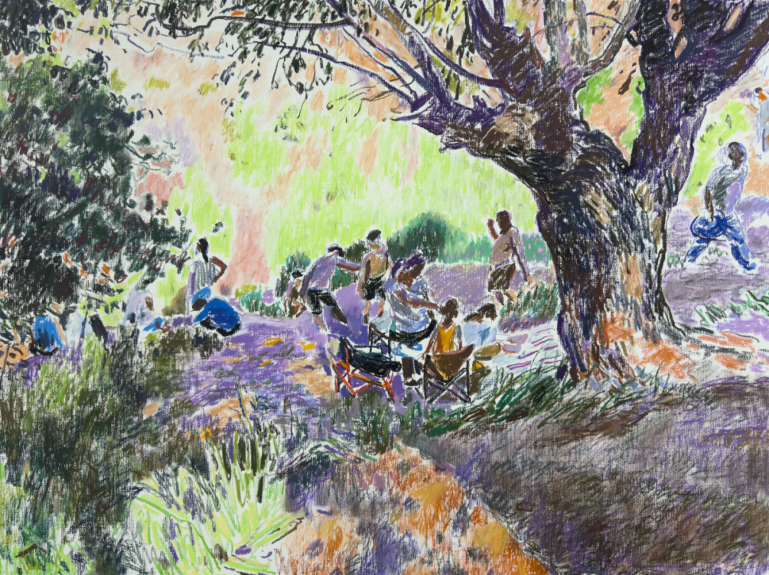 《鄂尔多斯的夏天》布面油画棒 80&times;60cm 2024