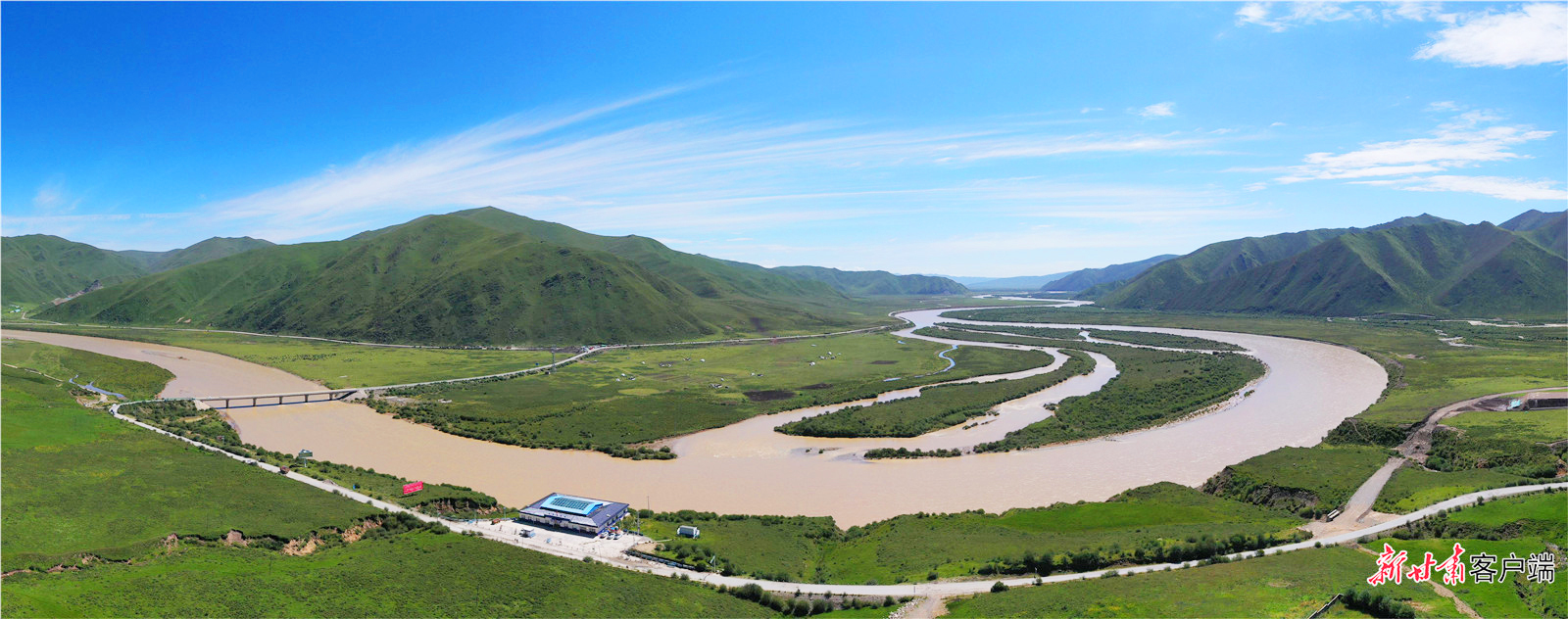 沙木多黄河大桥连接甘青两省