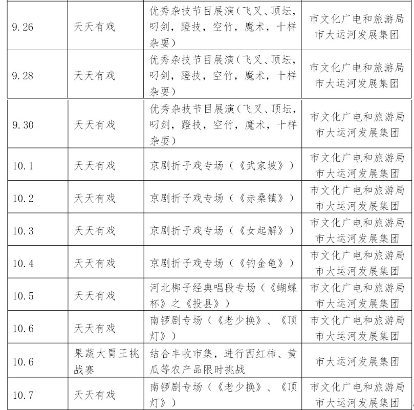 河北沧州：文旅消费季400余场活动庆“中秋”迎“国庆”