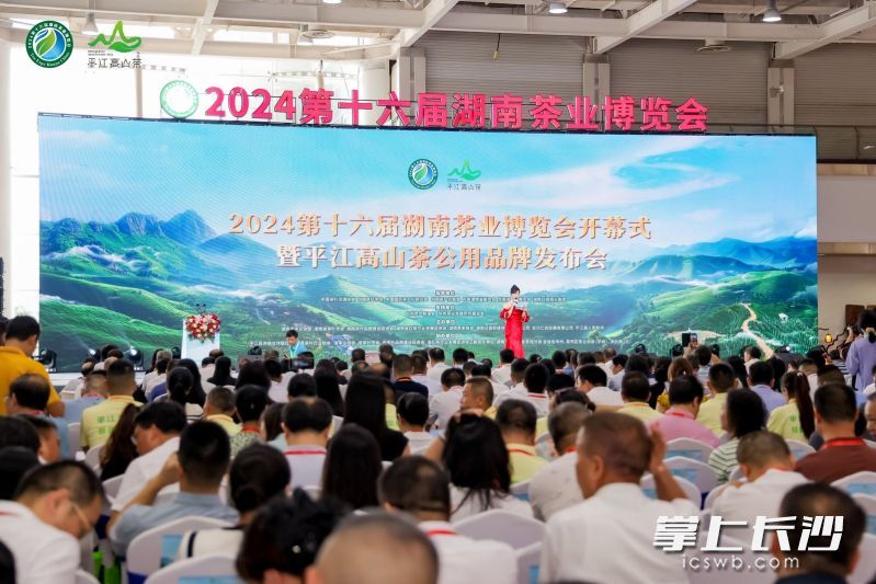 今天，2024第十六届湖南茶业博览会开幕式暨平江高山茶公用品牌发布会举行。 长沙晚报全媒体记者 周辉霞 摄