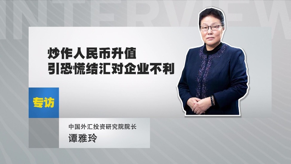 专访中国外汇投资研究院院长 谭雅玲：炒作人民币升值引恐慌结汇对企业不利