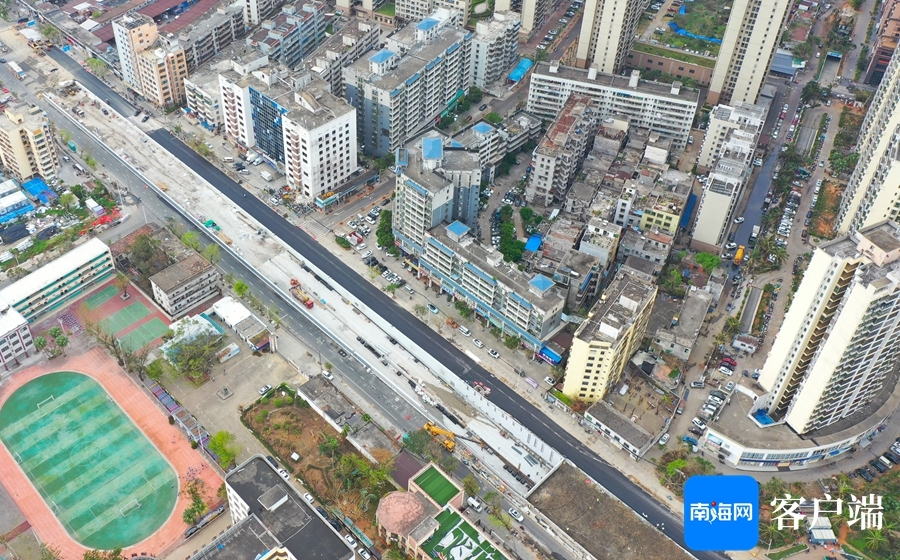 海口白龙路下穿通道完成主体结构项目进入收尾阶段