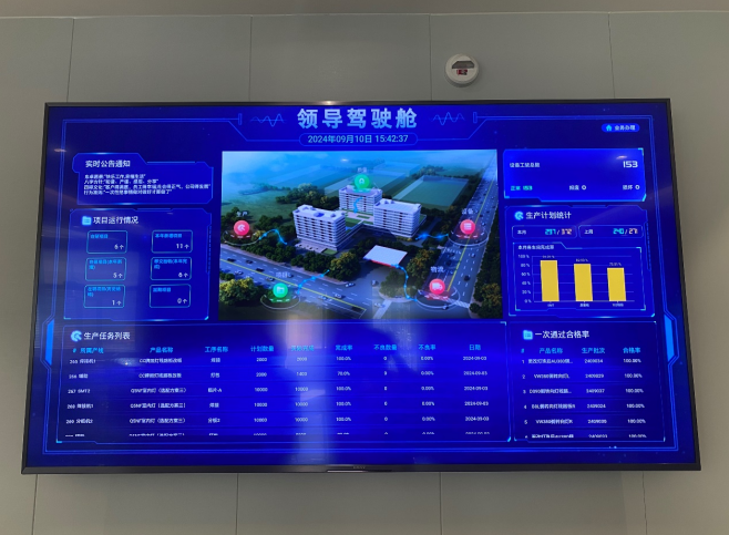 9月10日，长春市高新东卓汽车电子有限公司的“领导驾驶舱”。新华社记者 王晓林 摄