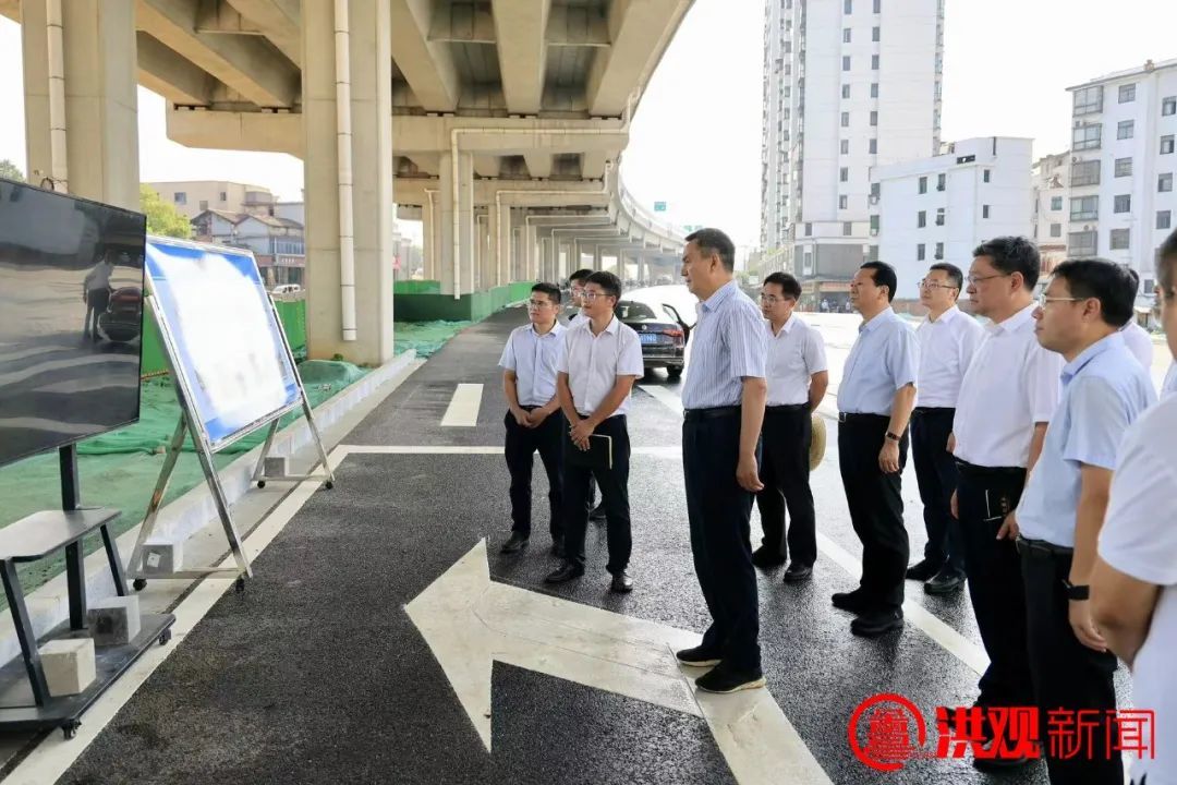 李红军调研洪腾高架、洪腾高速项目建设情况 看望慰问一线施工人员