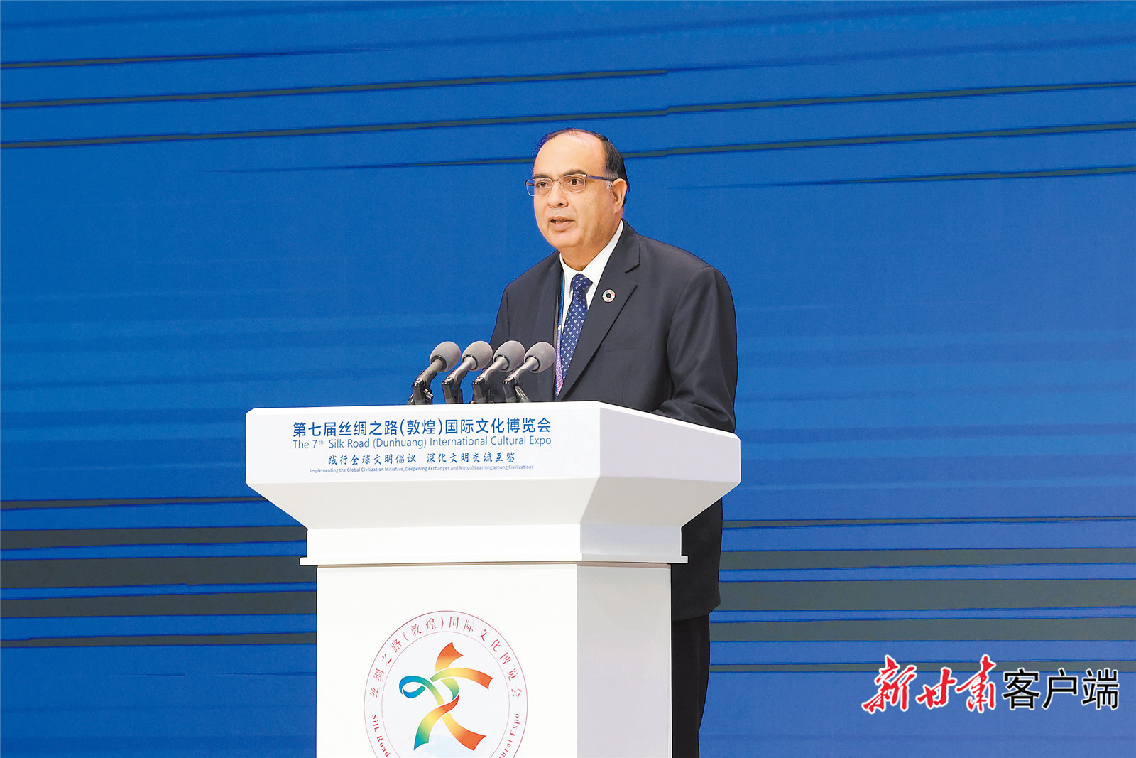 联合国教科文组织东亚地区办事处主任兼代表夏泽翰致辞　新甘肃&middot;甘肃日报记者　田蹊