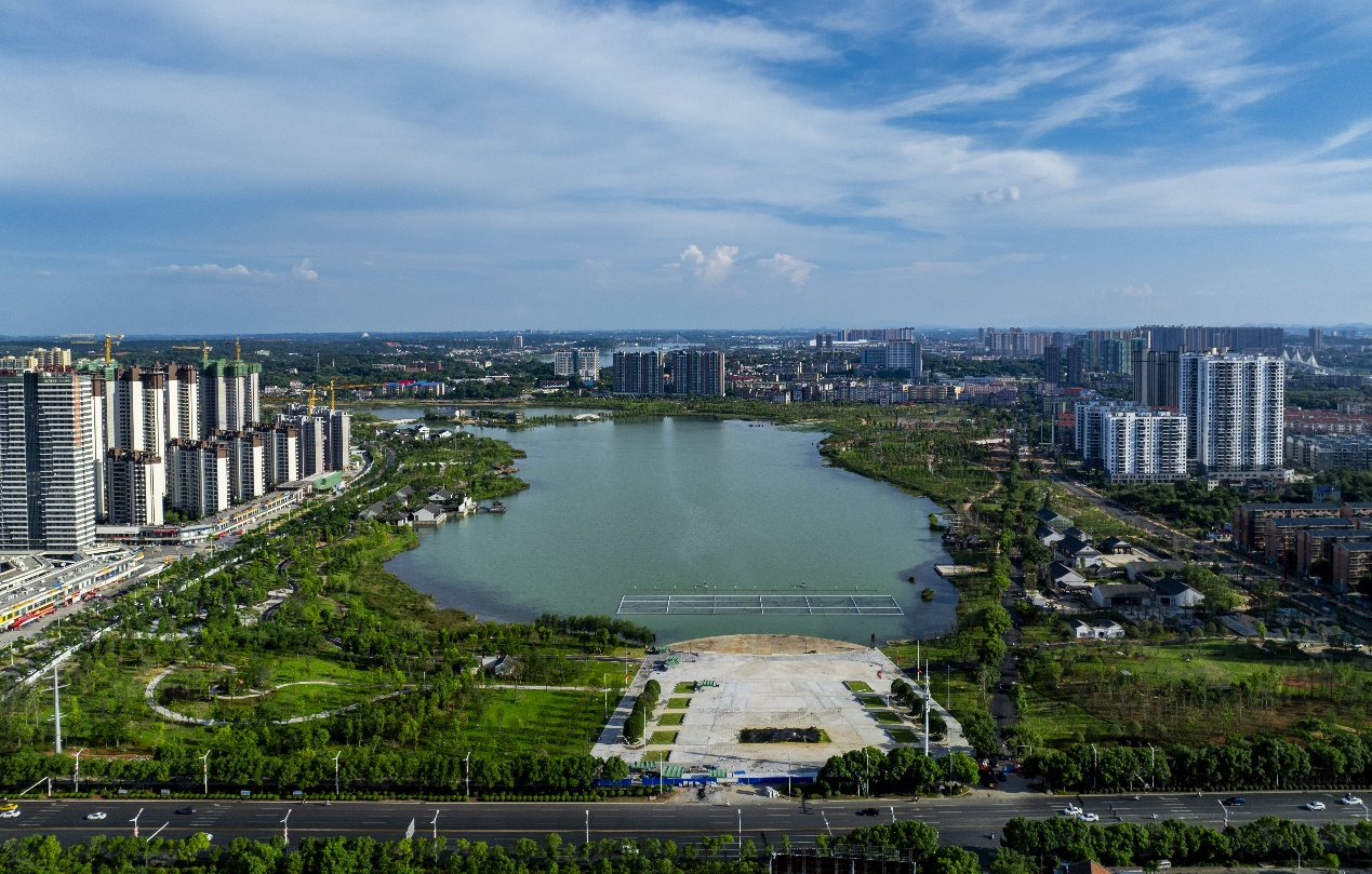 鸟瞰酃湖公园 供图 衡阳城发集团