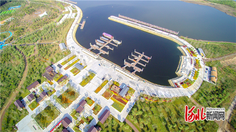北运河香河中心码头航拍图。