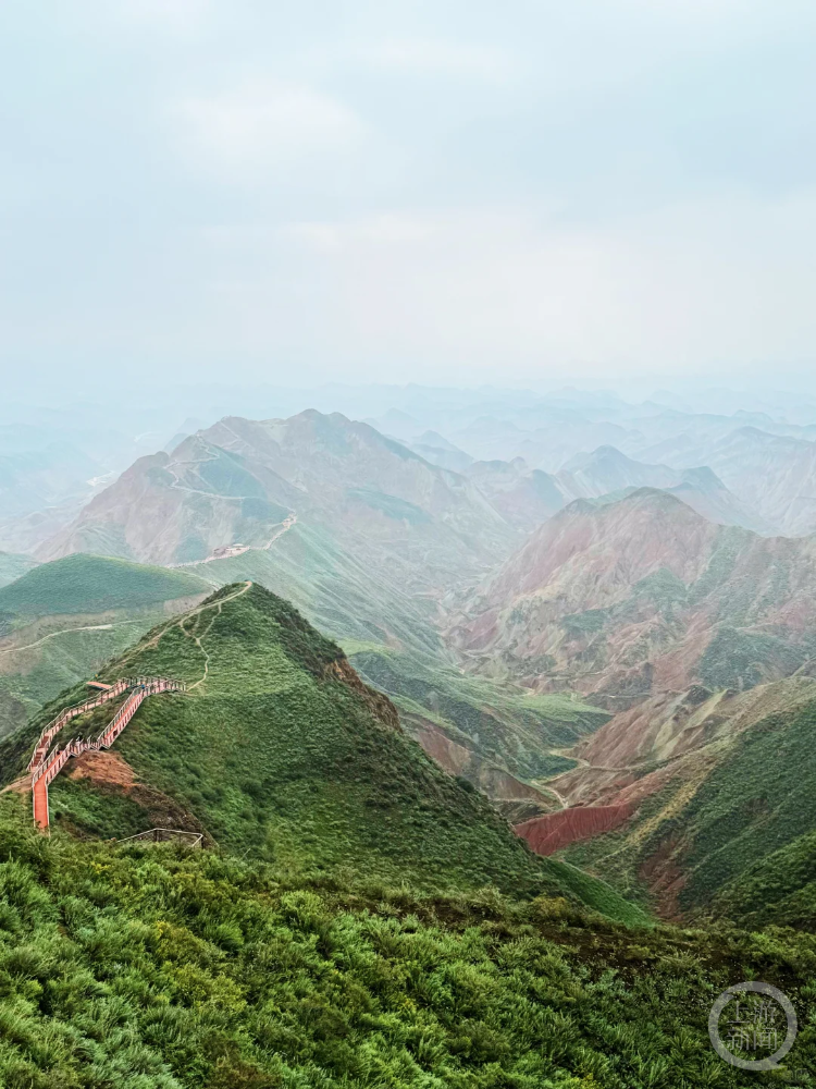 兰州水墨丹霞地貌披上了绿装。网络图